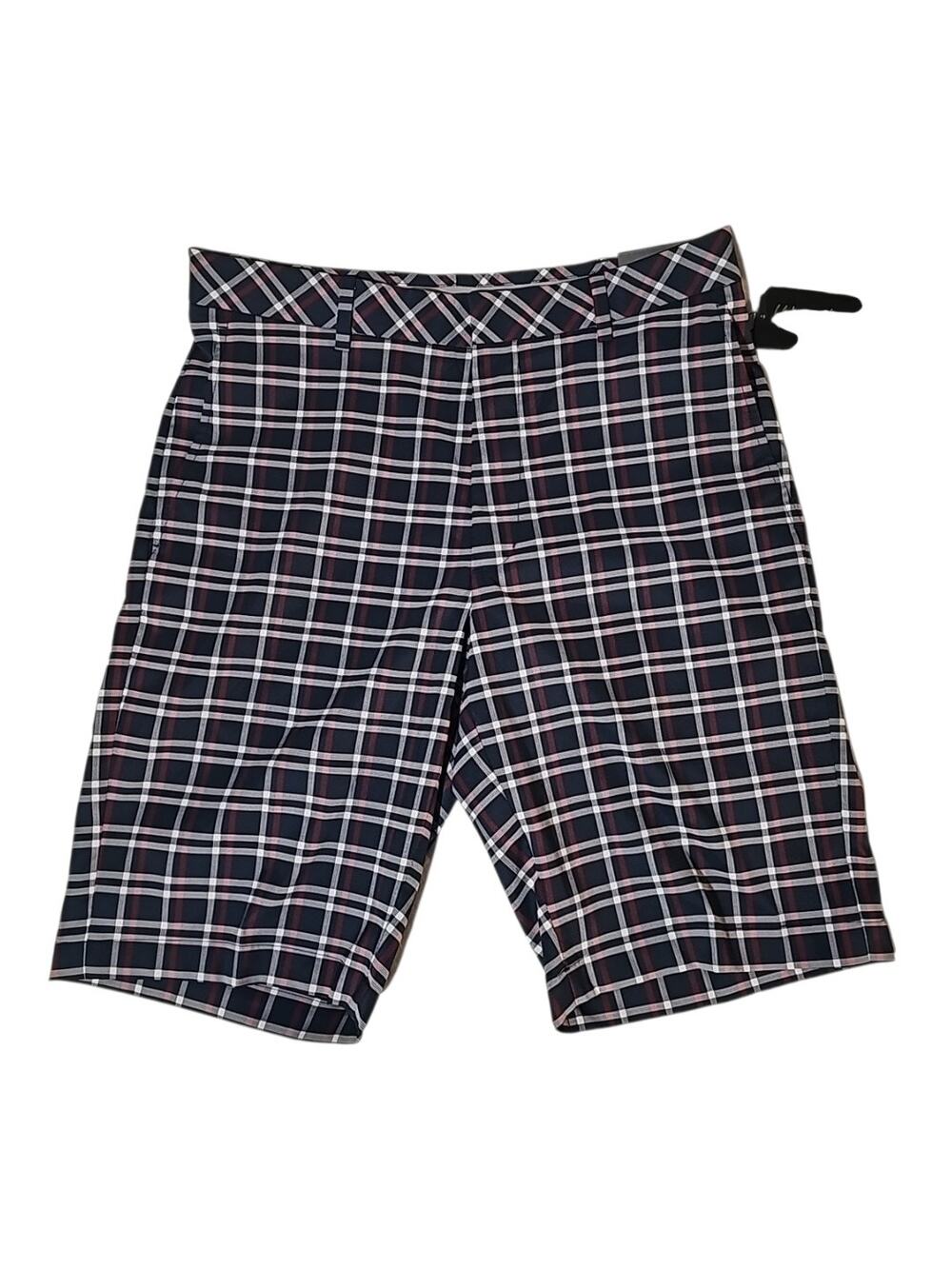 NWT Walter Hagen Men’s Plaid Golf Shorts Size 30 / Navy Red White